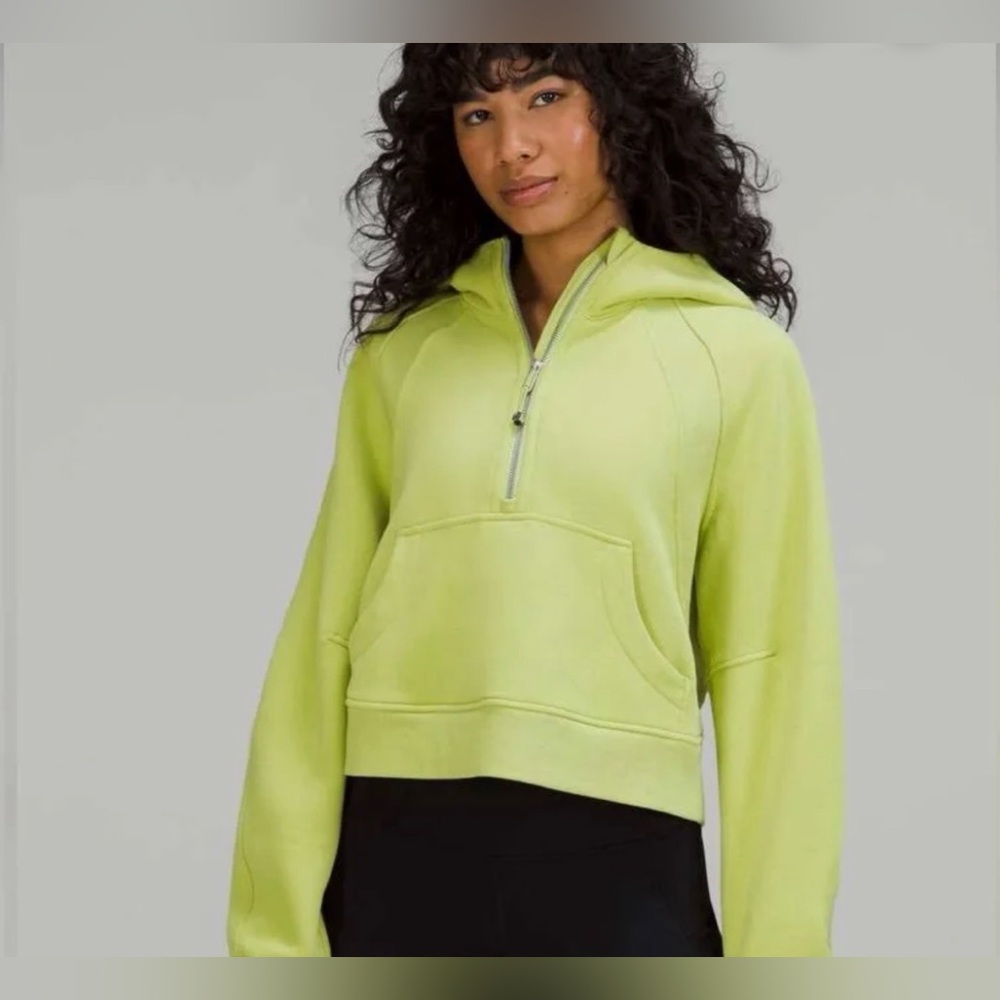 Lululemon Athletica Lime Green Half-Zip Hoodie